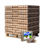 Palette de 520 ou 260 bûches de bois densifiées JOUR EO2