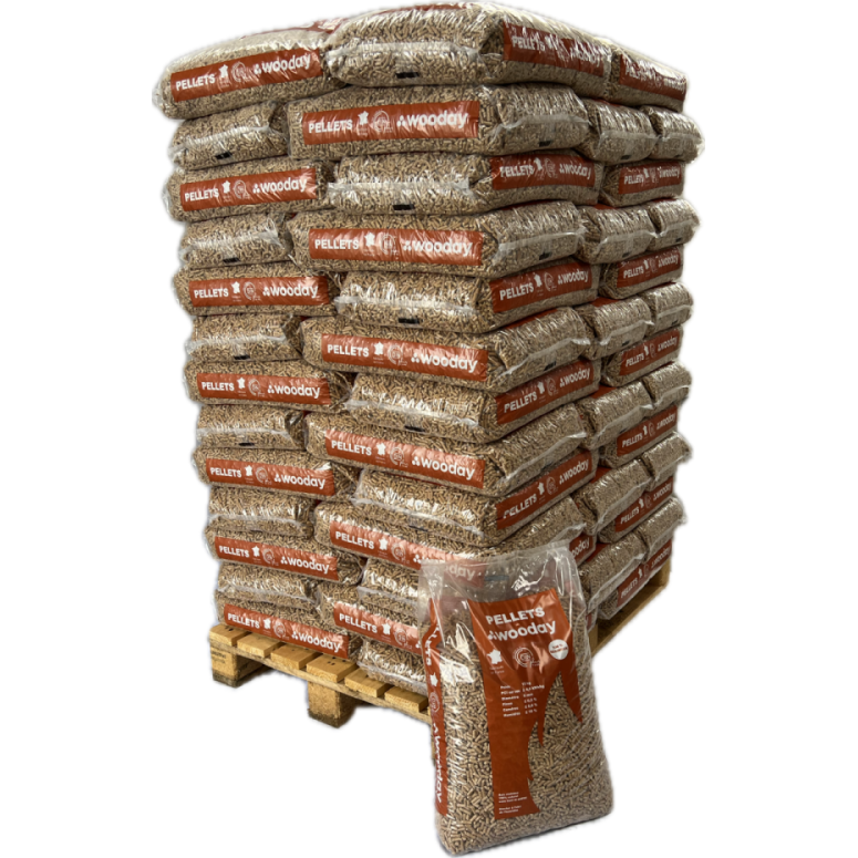 Granulés WOODAY - Palette de 65 ou 33 sacs de 15 kg