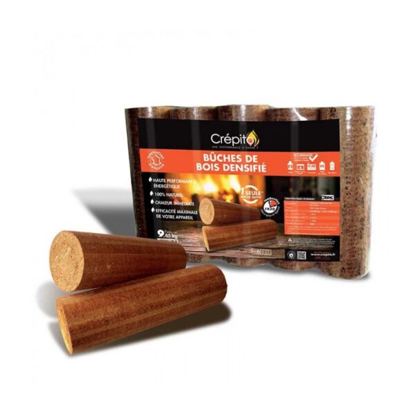 Bûches compressées Crépito 9.65 kg