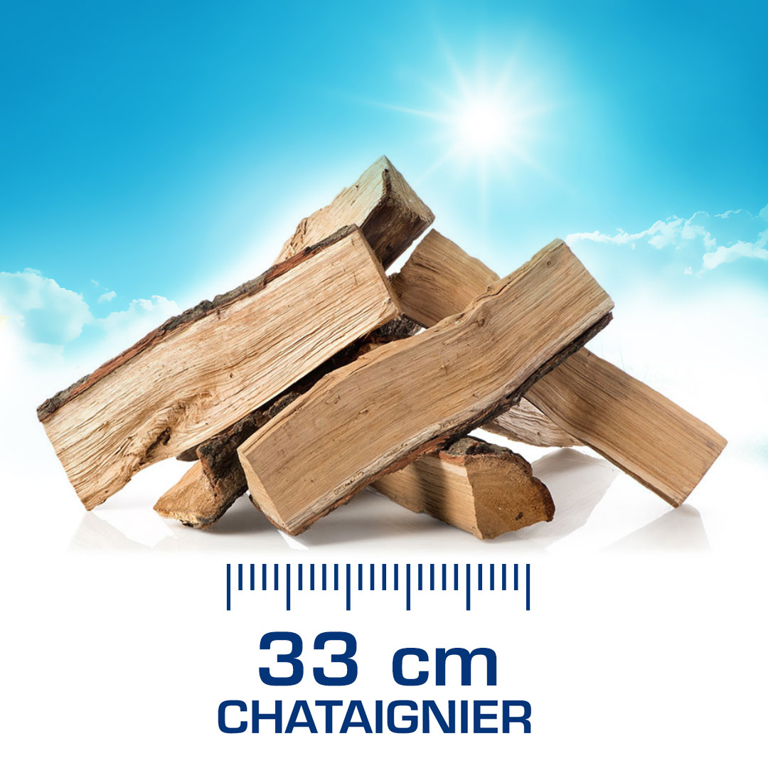 Bois vrac 33cm chataignier séchage naturel Bois vrac 33cm chataignier séchage naturel
