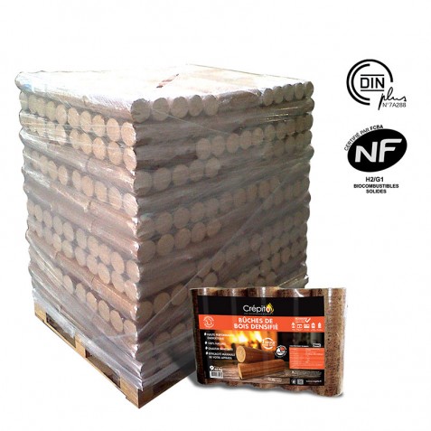 Bûches de bois densifié Crépito